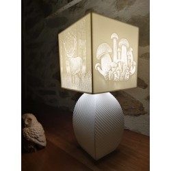 ABAT-JOUR 4 FACES 15 cm et sa base DUNE